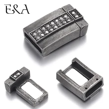 Нержавеющая сталь Магнитная застежка отверстие 11*5,5 мм 12*6,5 мм кожаный шнур застежки магнитная пряжка DIY браслет ювелирных изделий Компоненты