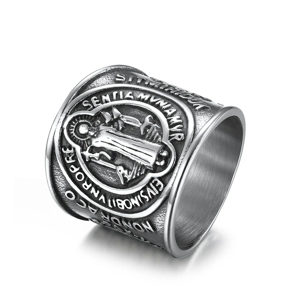 Retro Vintage Stainless Steel Finger Ring Men