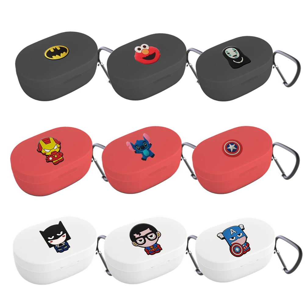 

The Avengers Earphone Cover For Redmi Airdots Case Cute Protection Frame For Xiaomi Airdots Cases For Mi Air Dots With Keychain