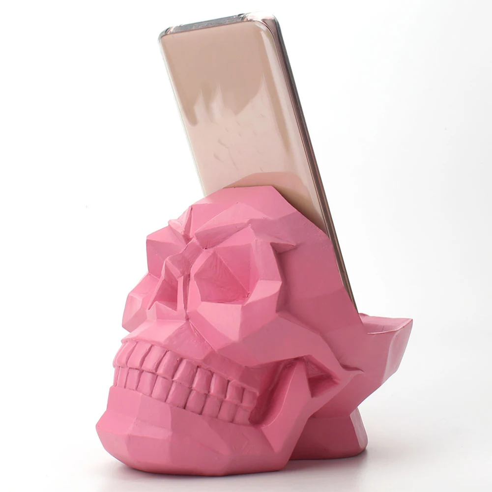  Office Home Decoration Bar 3D Crafts Gift Desk Storage Resin Geometric Skull Shaped Vintage Miniatu
