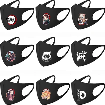 

Kimetsu no Yaiba Printed Masks Cartoon Anime Demon Slayer Mouth Mask Men Women Reusable Anti Dust Mask Cotton Mask Face Mask