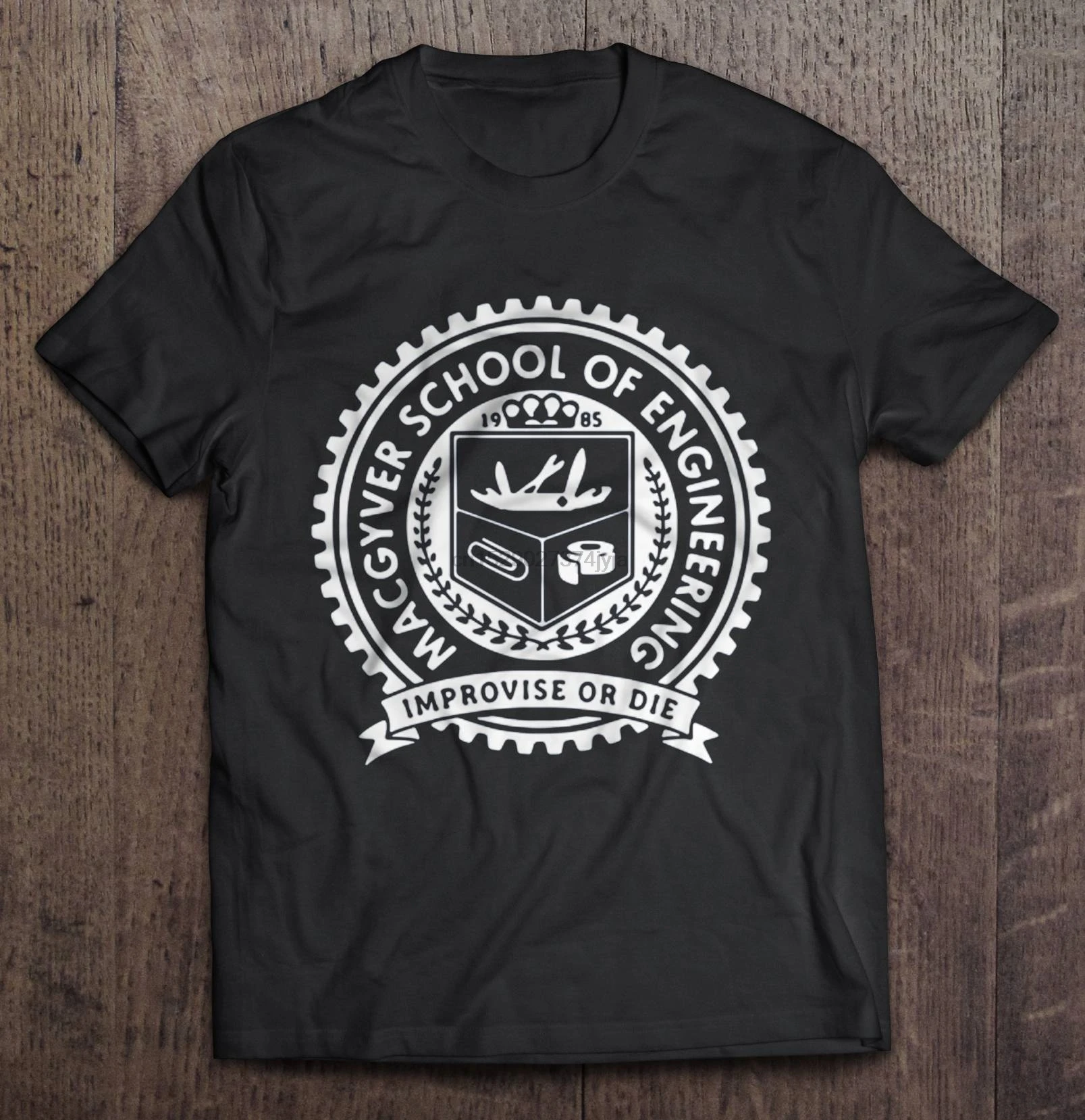 

Men Funny T Shirt Fashion tshirt Macgyver School Of Engineering Improvise Or Die Women t-shirt