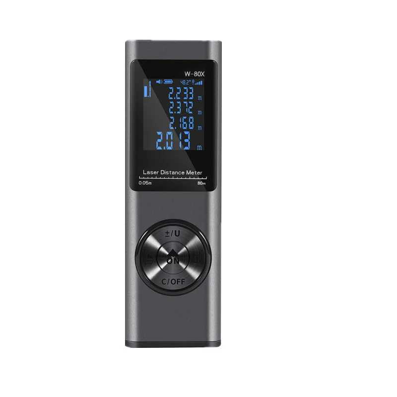 LS-XS Mini Laser Distance Meter Swith Bult-in Rechargeable Battery Waterproof Dustproof Fallproof Digital Laser Rangefinder