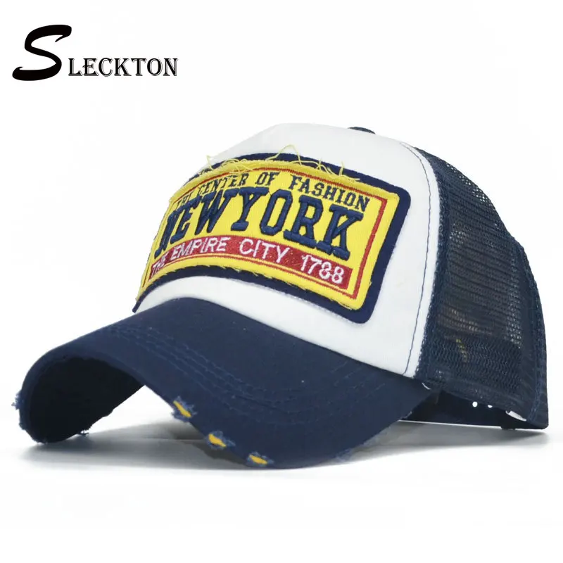 

SLECKTON Camouflage Men Baseball Cap for Unisex Visors Breathable Mesh Caps Outdoor Sports Snapback Hats Letters NY Hip Hop Hat