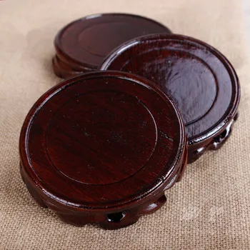 

Hot sale Yixing Zisha Pot Round Solid Wood Base Teapot Mat Teapot Holder Saucer Teapot Base Tea Tray