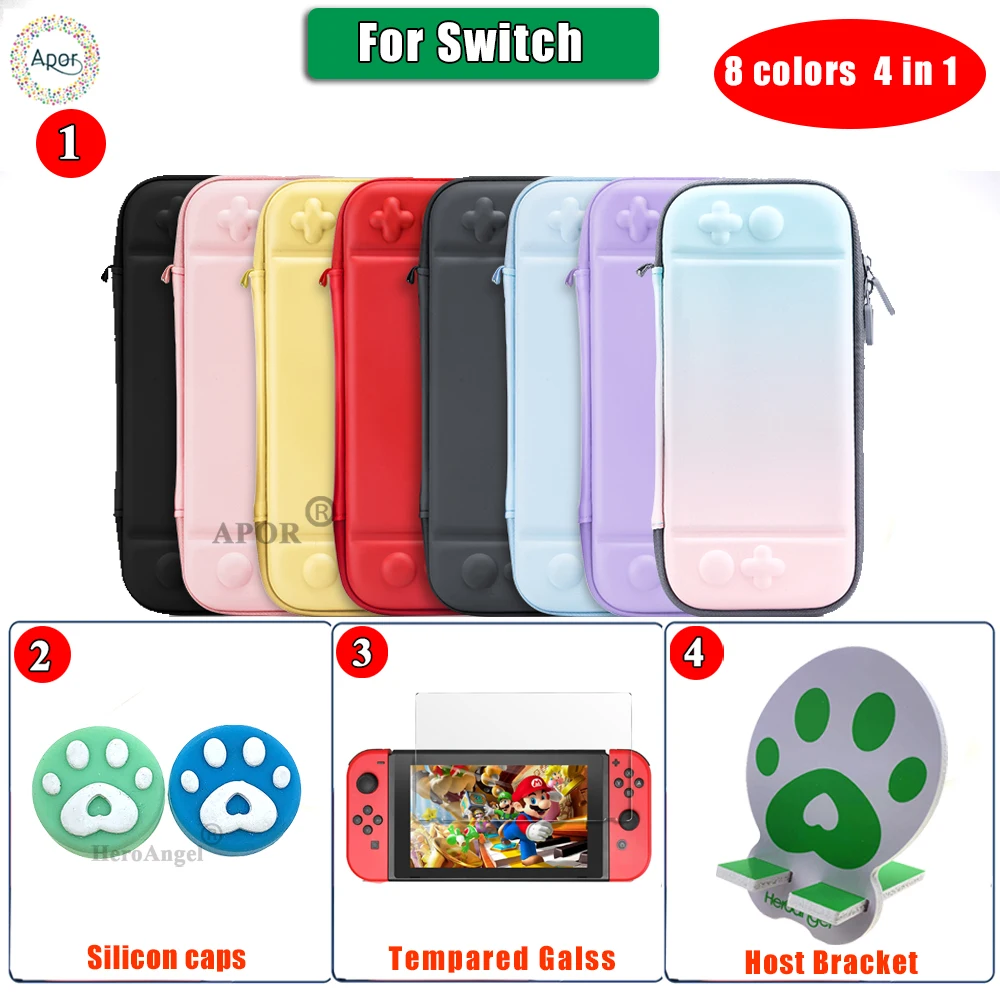 

Gradient Color Switch Storage Bag Waterproof Hard Cover Shell NS Game Console Travel Case Box For Nintendo Switch Accessories