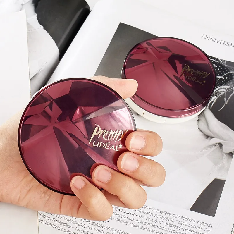 Pressed Powder Lasting Oil-control Waterproof Moisturizing Concealer Smudge-proof Face Powder Makeup Tool