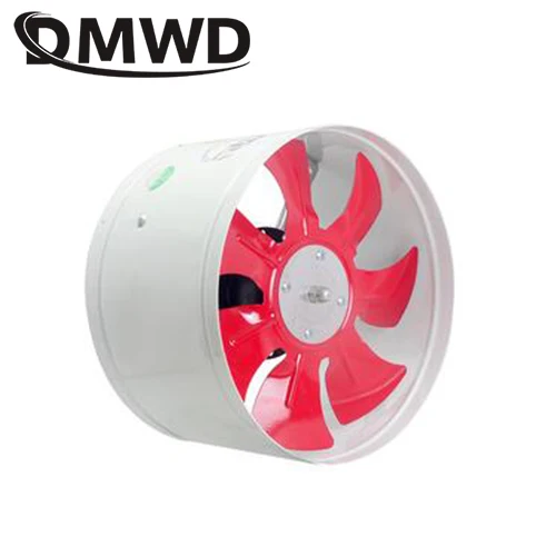 DMWD 10 дюймов вытяжной вентилятор 1" Встроенный усилитель туалета потолочные вентиляционные вентиляторы 250 мм Труба Кухня Мини вытяжной вентилятор жалюзи вытяжной вентилятор - Цвет: Белый