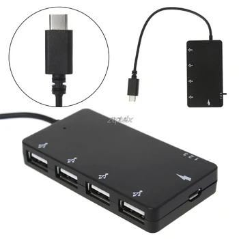 

4 Ports USB C HUB OTG High Speed Type C Hub with Phone Stand Type-c USB Splitter for Laptop PC Phone Google USB-C Hub Z09