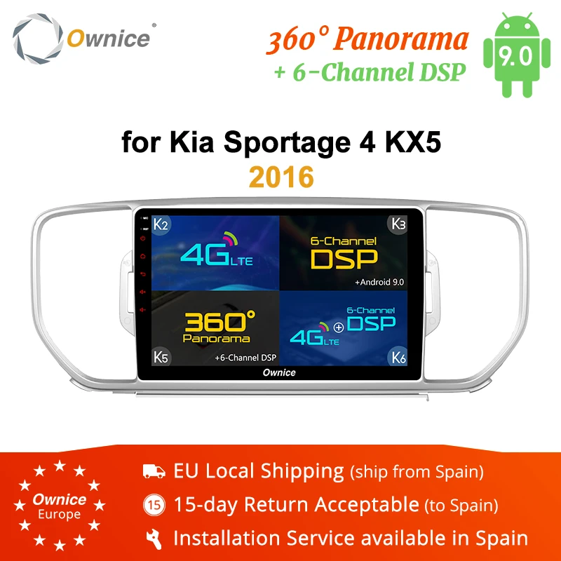 Ownice K1 K2 K3 k5 k6 2 Din Восьмиядерный Android 9 0 автомобильный радиоплеер для KIA Sportage R 2016 KX5 DVD