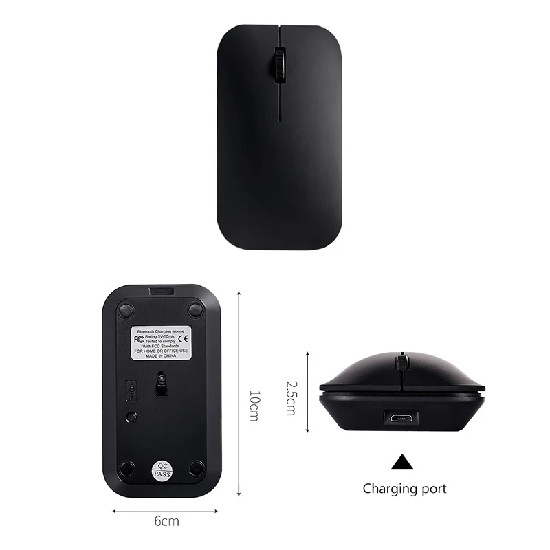 Аккумуляторная игровая мышь для Macbook Lenovo Asus 1600 USB беспроводная Bluetooth ноутбук