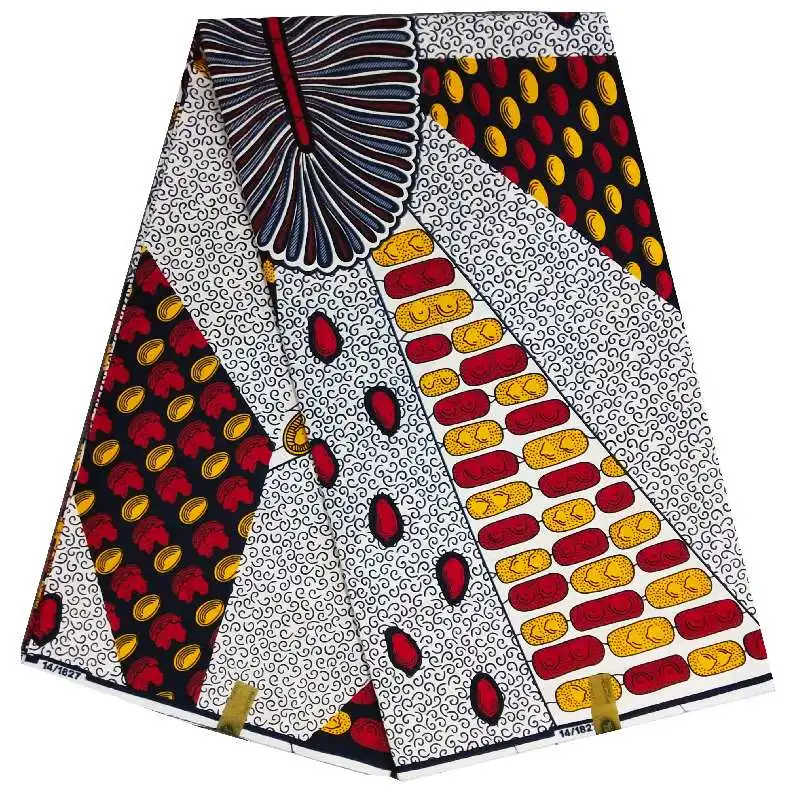 wax fabric Хлопок высокое качество Новое поступление Голландский Настоящий Воск 6 ярдов/шт, африканская вощеная ткань принтом гарантия мягкие восковые ткани - Цвет: wax fabric