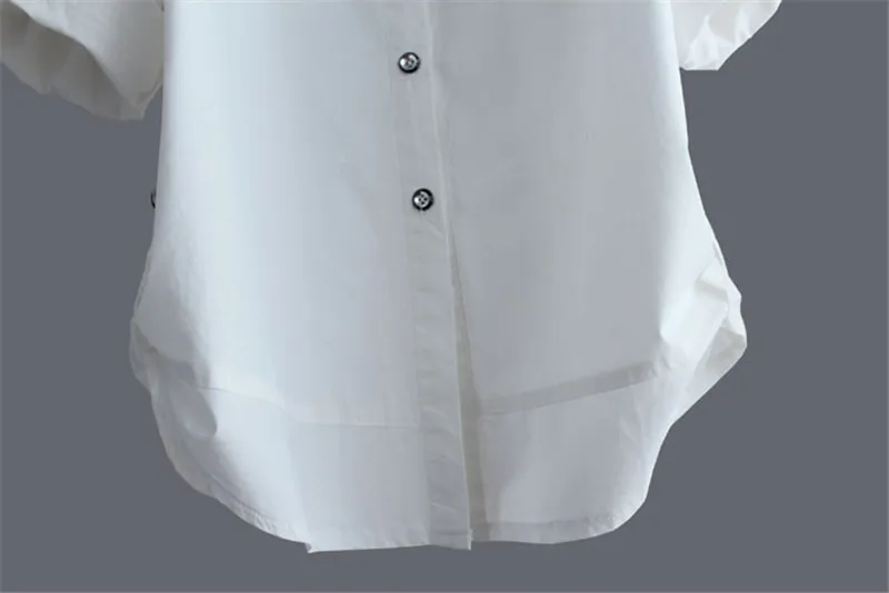 Pus размер 5XL Женские топы и блузки длинные хлопковые белые рубашки Camisa Feminina Женские топы с длинным рукавом Женские рубашки Блузка C5592