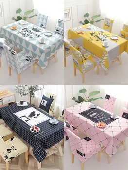 

Waterproof tablecloth, table cloth, tea table, table mat, cotton and hemp cloth, northern European table chair cove