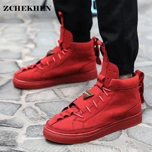 Kanye/Весенняя Мужская обувь с высоким берцем; Gz; ковбойские ботинки из нубука; дышащая Повседневная дышащая обувь; zapatos hombre;#65