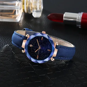 

Star Shining Girl Watch Korean Diamond Rose Gold quartz Women Fashion Belt
