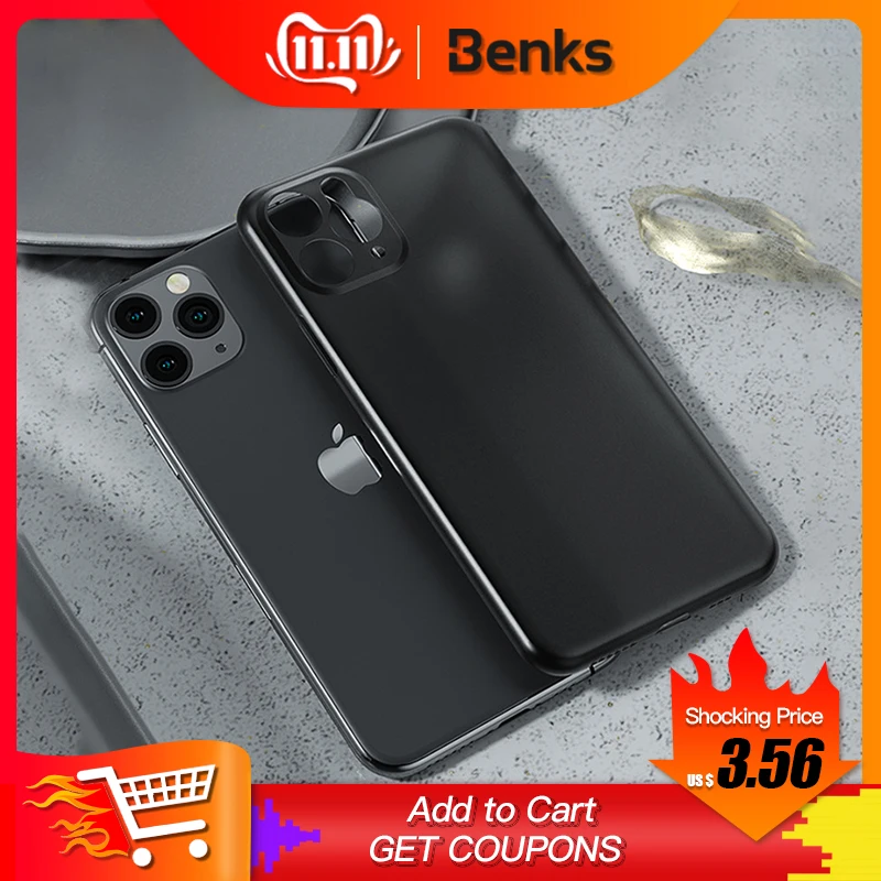 

Benks 0.4mm Ultra Thin PP Soft Case For iPhone 11 Pro MAX Case Full Protective Cover Cases Shell For iPhone 11 Pro Coque Fundas