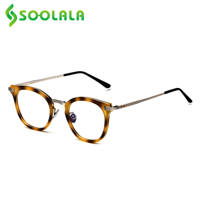 Женские и мужские модные очки для чтения SOOLALA Cateye оправа очков дальнозоркости + 0 5