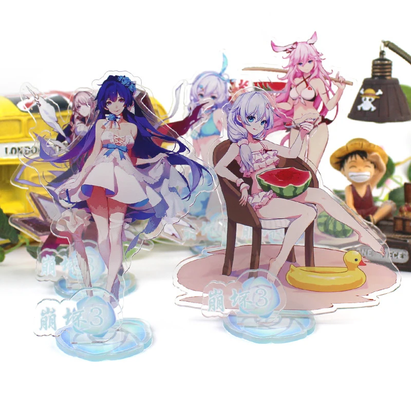 Kawaii Honkai Impact 3 фигурки акриловые стоячие игрушки милая киана каслана ие Сакура