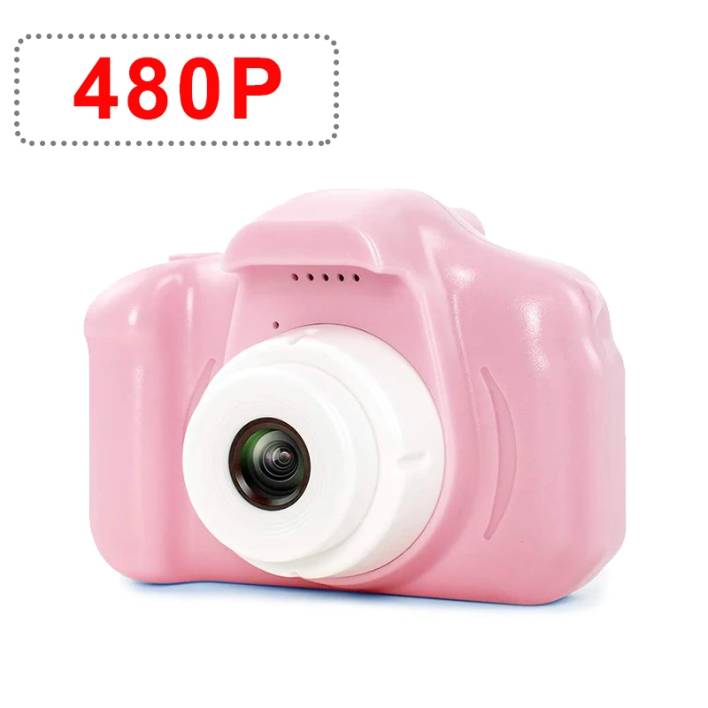 Pink-480P 2,0 дюймов HD видео камера Дети Цифровой Vlog Camara фотографии дети лучший рождественский подарок мини видеокамера Поддержка Скрытая TF карта - Цвет: Pink-480P