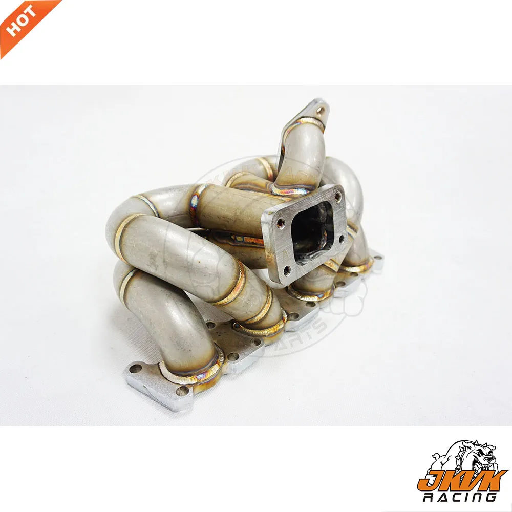 JKVK RACING 3mm Steam Pipe T3 Turbo Manifold For A4 1.8L Go lf G TI FWD Header 99-04 | Автомобили и мотоциклы