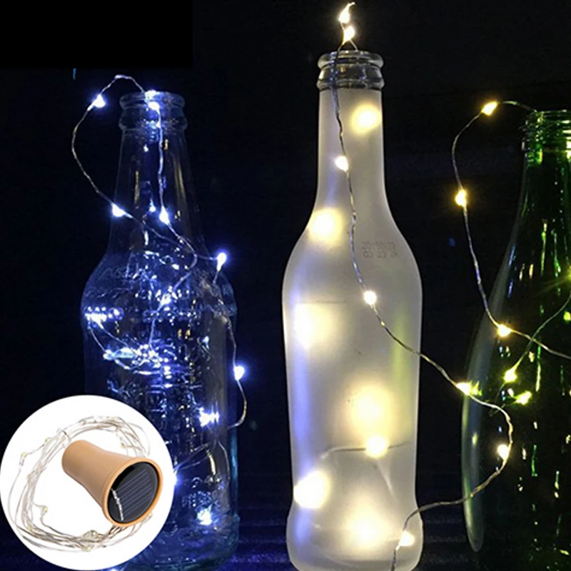 Led Solar Wine Bottle Lights String Garland DIY Christmas String Lights Halloween Wedding Party Decoracion (12)