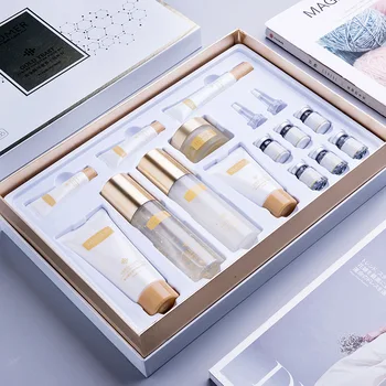 

han mei ji Gold Yeast Luxury Keep 14 Set Freeze-dried Power II Crack Yeast Repair Beauty Skin Care Product Set Set