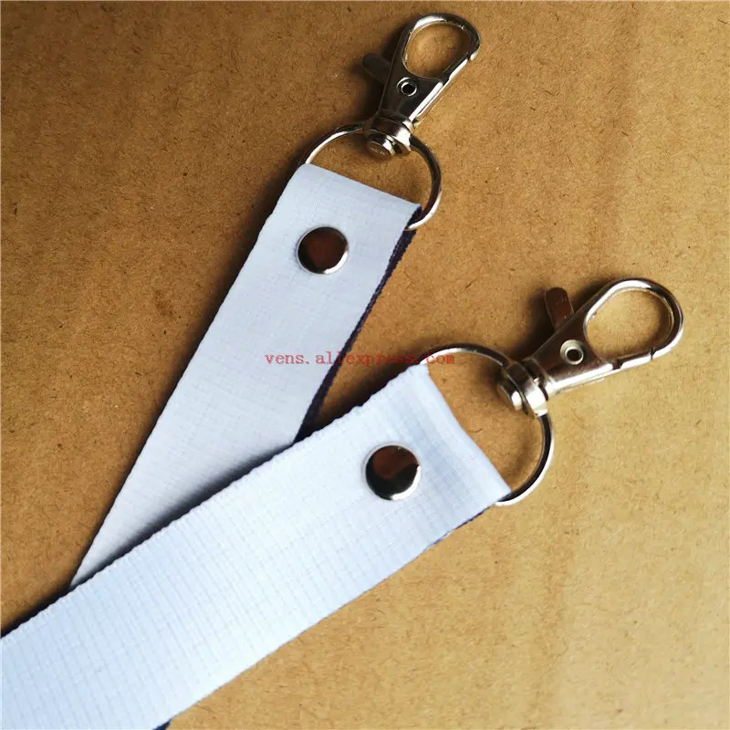 sublimation polyester fiber white blank keychains key ring hot transfer printing blank diy materials 50pcs/lot