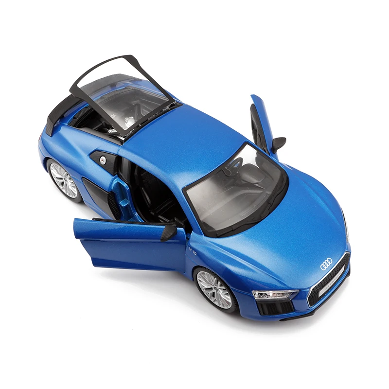 Audi R8, модель автомобиля из сплава, 1:24, Оригинальные металлические Автомобильные украшения, модель спортивного автомобиля, имитация литья под давлением, металлическая коллекция, детский подарок