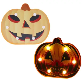 

2Pcs Funny Simple Halloween Supplies Pumpkin Decor Lamps for Home