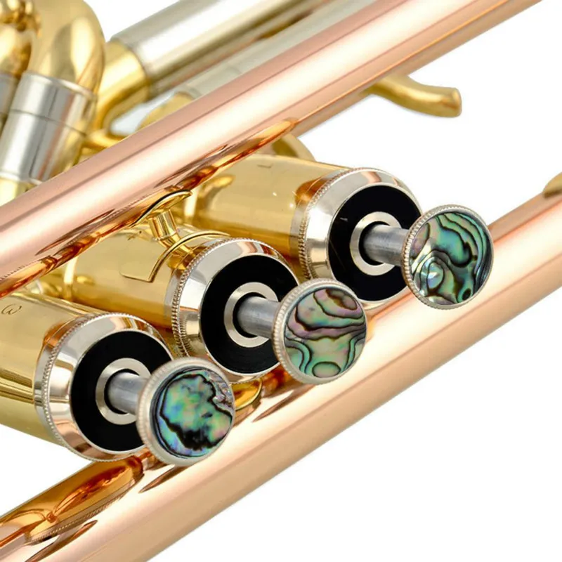 Trumpet Valve Finger Buttons Trumpet Inlays Colorful Abalone Shell Trumpet Parts Accessories