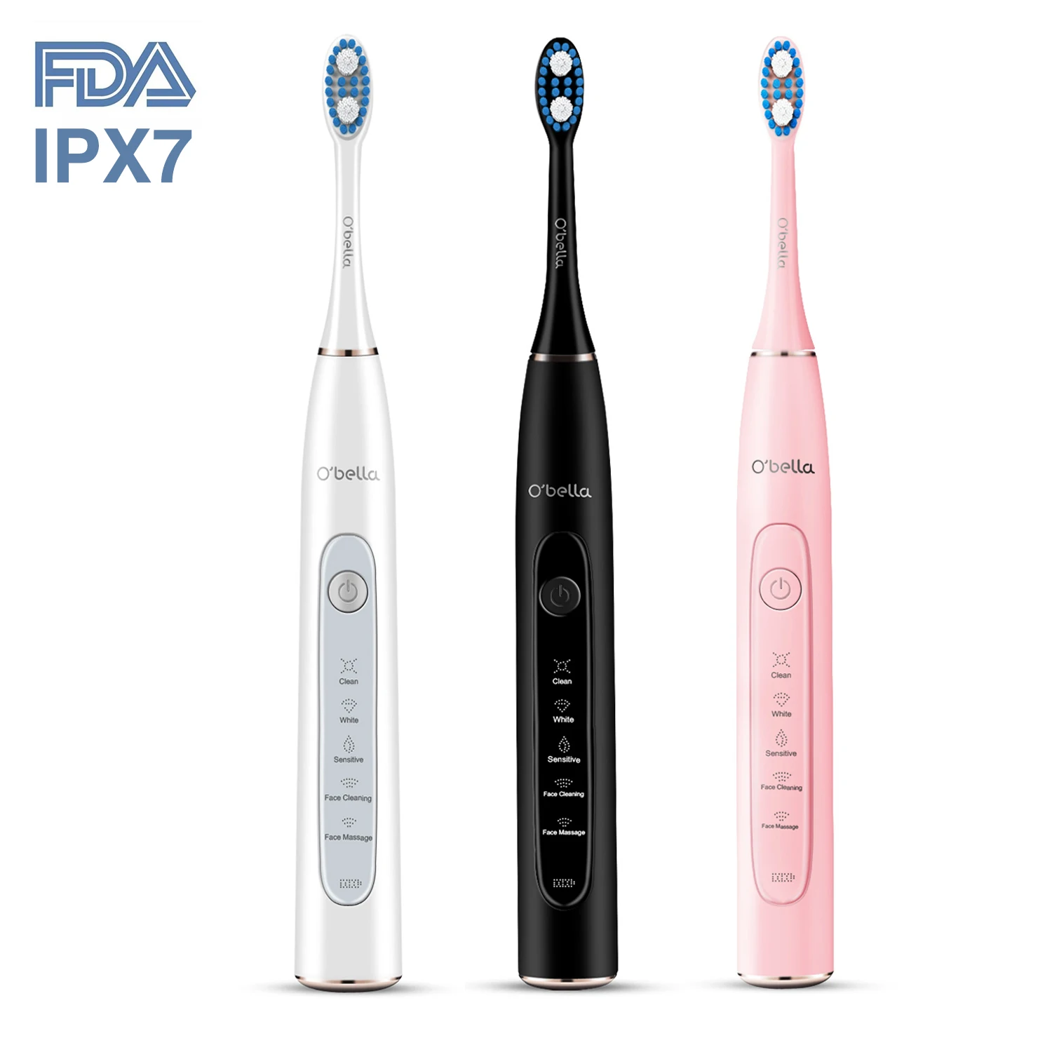 O'bella T10 Electric Toothbrush USB Rechargeable Sonic Electrric Toothbrush Upgraded Ultrasonic Toothbrush Face brush O'bella T10 Electric Toothbrush USB Rechargeable Sonic Electrric Toothbrush Upgraded Ultrasonic Toothbrush Face brush