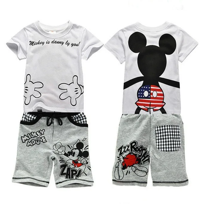 

Summer New Style Childrenswear Wholesale CHILDREN'S Short-sleeved T-shirt + Shorts Set BOY'S Pure Cotton Set