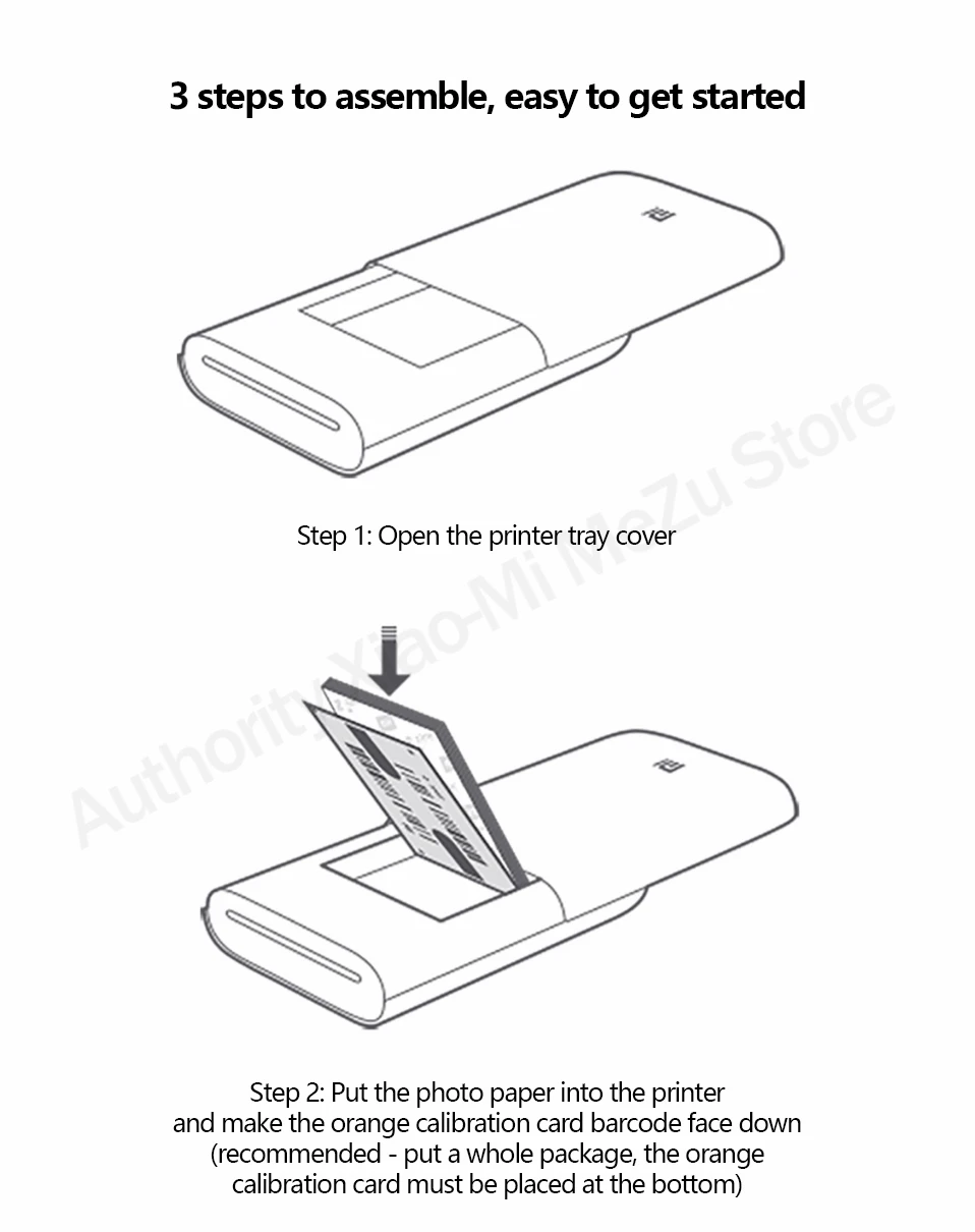 Xiao mi AR mi принтер 300 точек/дюйм портативный mi ni DIY Bluetooth Беспроводная AR Видео Печать 500 мАч Карманный принтер mi jia приложение для всех телефонов