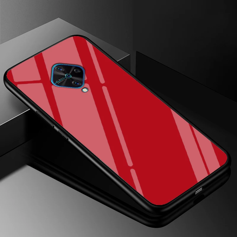 Premium Tempered Glass Back Case with Soft Bumper
