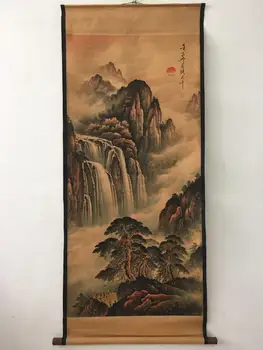 

China old scroll painting Celebrity landscape painting Middle hall hanging paintings Wall paintings zhangdaqian