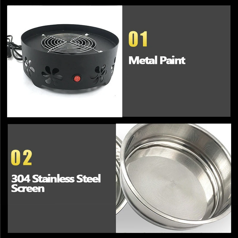 Coffee Roasting Heat Dissipation Coffee Bean Cooling Plate 600g Double Layer 60-Mesh Sieve Heat Sink Rapid Cooling Cooler