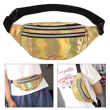 

New Fanny Pack Women Waist Bags Female Multi-function Belt Bag Reflective Laser Chest Bag Phone Pouch Shoulder bag