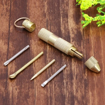 

4 In 1 Multifunctional Ear Spoon Earpick Wax Remover Key Chain Screwdriver Tools