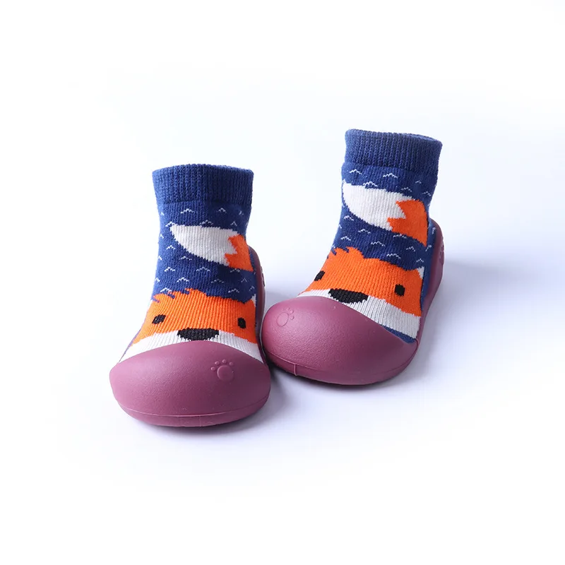 2019 Spring Autumn New Baby Shoes Socks Toddler Cartoon Children Floor Socks Non-slip Rubber Cotton Socks Baby First Walkers