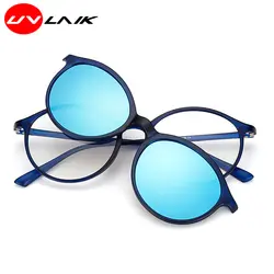 UVLAIK TR90 магнит для мужчин и женщин поляризационные солнцезащитные очки винтажный фирменный дизайн солнцезащитные очки с линзами