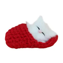 Высококачественная Реалистичная игрушка для детей; милые плюшевые тапочки; мягкая игрушка в виде кошки