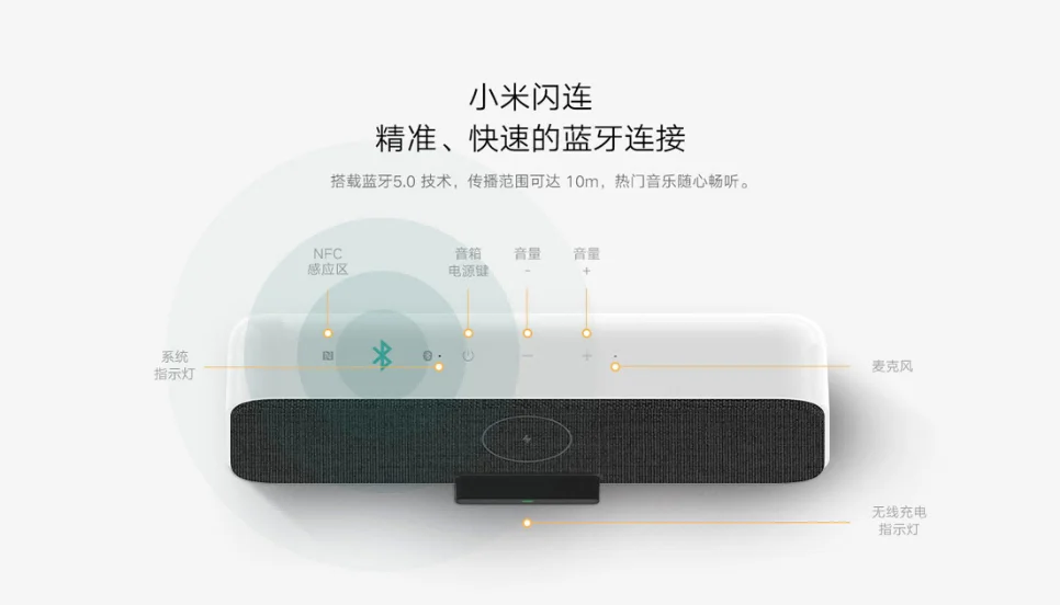 xiaomi max carregamento sem fio bluetooth com microfone suporte mi ai nfc para iphone samsung xiaomi pro