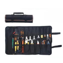 Bolsas de herramientas de rodillo multifunción, lona Oxford, bolsos prácticos, cincel, electricista, kit de herramientas de transporte, caja de paquete de instrumentos