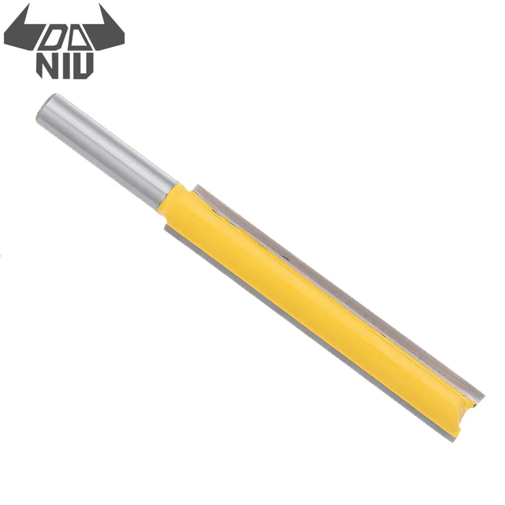 

DANIU 1pc 8mm Shank 76mm Extra Long Straight Router Bit Wood Working Cutter Milling Cutter Tool