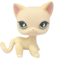 Лпс стоячки кошки Игрушки для кошек lps, редкие подставки, маленькие короткие волосы, котенок, розовый#2291, серый#5, черный#994,, коллекция фигурок для питомцев - Цвет: 733