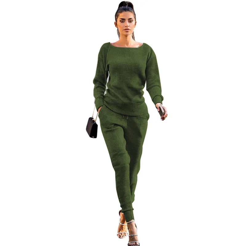 2019 Autumn Suit Women's Tracksuit Clothing Casual Sport Tops And Pants Two Piece Set Women O Neck Long Sleeve Sportswear | Спорт и