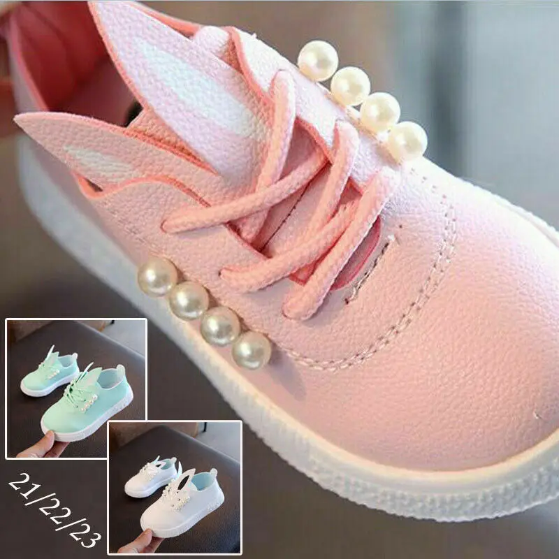 New Kids Girls Casual Shoes Toddler Baby Princess Leather Shoes Cute Single Shoes With Pearl Baby Casual Shoes