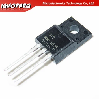 

10pcs MBRF10200CT 10200CT MBRF10200 Schottky & Rectifiers 10A 200Vrrm 110A 0.91Vf TO-220F new original