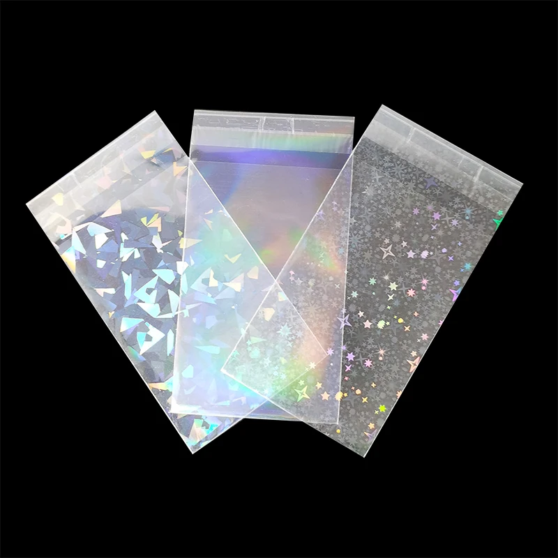 20pcs Broken Gemstone Glass Little Stars Laser Flashing Card Film Holographic Idol Photo Card Sleeves Tarot Super Card Protector 5